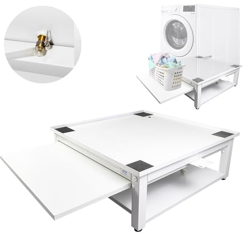 EZ Laundry Washer and Dryer Pedestals with Drain Pan & Hose - 24 W, 10 H