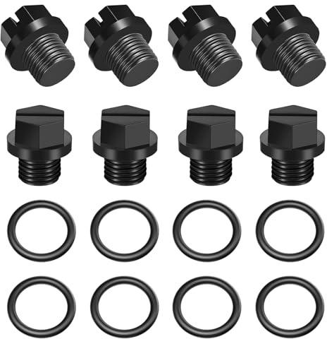 CATELL 8 Stück Pool Ablassschraube, Ablassstopfen mit Dichtungen Schwimmbecken Pool Pump Parts Schwarz Ablassschraube Poolpumpe Kompatibel mit Den Meisten Poolpumpenschläuchen
