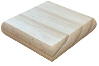 Hemlock Flat Newel Cap Rebated to Fit 90mm Newel Post | Staircase Newel Cap | Wooden Stair Post Cap | Smooth Finish Hemlock Timber | Easy Fit for Stairs & Balustrades