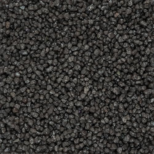 matches21 HOME & HOBBY Decorative Granules Dark Grey as Coloured Confetti – 10 kg Coarse Decorative Sand Diameter 2-3 mm for Glasses, Vases