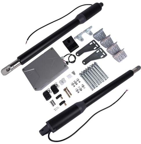 GELUOXI Automatic Electric 375RPM Swing Gate Openers with Remote Control Replacement for Double Driveway Gates Up to 9.8ft or 330lb*2 Gate Motor AC Powered 110V 24V DC 40W -20℃~+55℃ 2.5cm/s