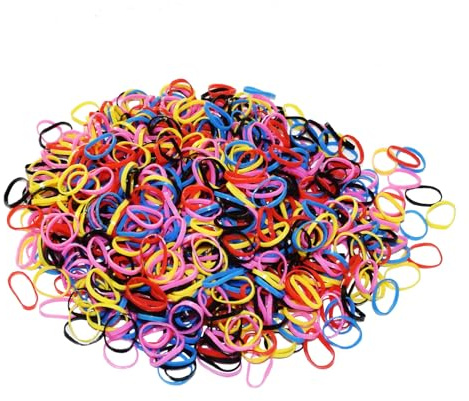 Baby Hair Ties Elastic Hair Rubber Bands,400pcs Multi Color Small Ponytail Holders for Kids Girls