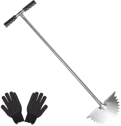 MAGICLULU Outil de Jardinage Portatif Demi-Lune pour Pelouse Dents de Scie, Coupe-Bordures Manuel Léger et Robuste, Outil Entretien Jardin pour Trottoir, Parterres et Bordures de Pelouse