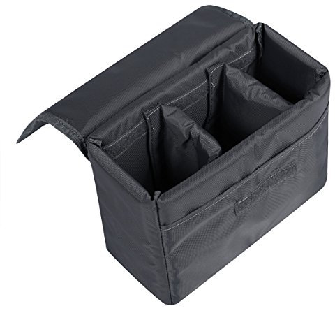 S-ZONE Waterproof Shockproof Practical Foldable Padded DSLR SLR TLR Camera Protection Insert Bag Lens Camera Grey