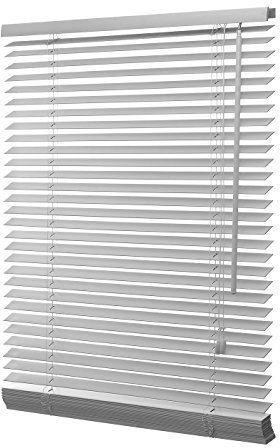 Ventanara® Holzjalousie 35mm GRAU Holz Jalousie Jalousette Echtholz inkl. Montageset 140 x 160 cm