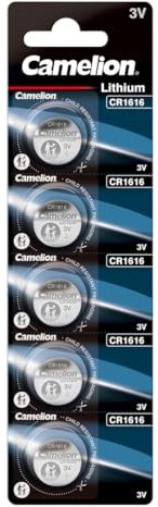 Camelion Knopfzelle Lithium CR1616 Blister 5 Stück, 3 V, Lithium [Knopfzellen]