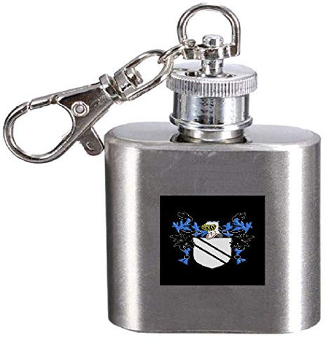 Key Family Blason Kerying Flasque gravée avec blason du nom de famille 28,3 g