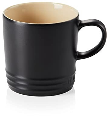 Le Creuset Taza de cerámica de gres, 0, 35 L, Negro Mate, 70302350000002