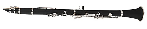 Bnineteenteam B-Klarinette, 17 Tonarten absteigend Bakelit-Klarinette mit Stimmzungen Putztuch-Tasche Holzblasinstrumente Blasinstrument Musikinstrument