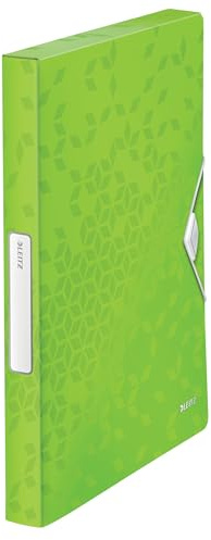 Leitz Urban Chick Ablagebox für bis zu 250 Blatt, A4, Gummizugverschluss, Kunststoff, Grün, WOW, 46290054