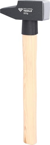 BRILLIANT TOOLS BT077080 Låssmedshammare med hickory-skaft, 800 g, fransk form [Powered by KS TOOLS]