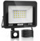 JESLED Faretto LED Da Esterno Con Sensore di Movimento, 20W 2200 Lumen, IP66 Impermeabile per Giardino, Cortile, Patio, Garage