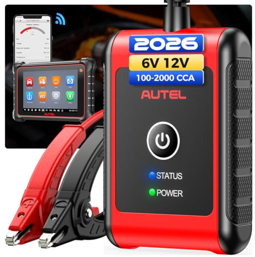 Autel BT506 Car Battery Tester, 6V 12V 100-2000 CCA Car Battery Analyzer, Auto Cranking Charging System Test Scan Tool, Adaptive Conductance, High-Precision Battery Load Test for All Vehicles