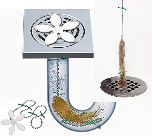 Lot de 3 attrape-cheveux de douche, attrape-cheveux, attrape-cheveux, drain de douche, chaîne de vidange de baignoire, contre l'obstruction, anti-obstruction