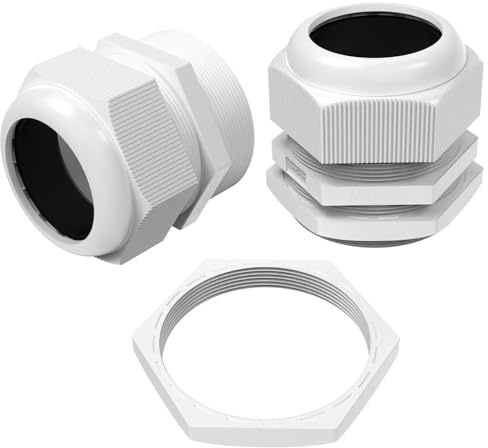 Lumonic 2x pressacavo M63 PG48 IP67 metrico d37-44mm I ingresso cavo a tenuta stagna in grigio I pressacavo, ingresso guaina M63 PG48