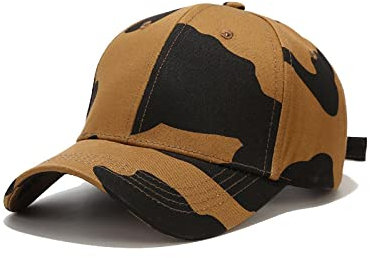 Baseball Cap Damen Basecap Kappe Herren Unisex Mütze Hut Baseballkappe Rosa Lila Kuh Print S Fashion Street Hip Hop Hysteresenkappe Für Männer Frauen Baumwolle Sonnenhut 52-58 cm Brow