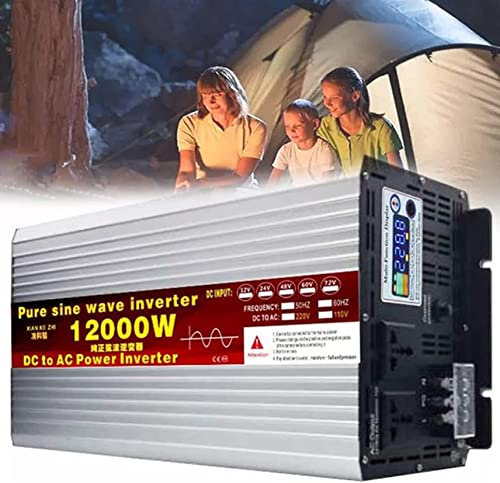 12000w Inverter Potenza Convertitore Tensione Convertitore Inverter 24v 48v 60v 72v A 220v 230v Inverter A Onda Sinusoidale Pura Con Prese Ca Emergenza Per Auto,12000W-48Vto220V