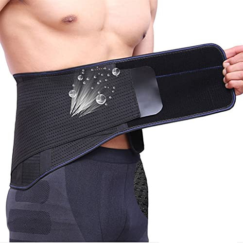 Rückenbandage für Männer und Frauen Taillen-Lenden-Unterer Rücken-Stützgürtel für Ischias-Bandscheibenvorfall Skoliose Rückenschmerzlinderung mit Zwei verstellbaren Trägern (Size : Large) (M