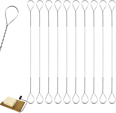 Bremorou 10 Stück Drähte Für Käsehobel Käseschneider Draht Ersatzdrähte Für Käseschneider Edelstahl Käseschneidedraht Küchenzubehör Streuer Käsehobel Draht-Käseschneider Für Käsebutter Cheese-Cutter
