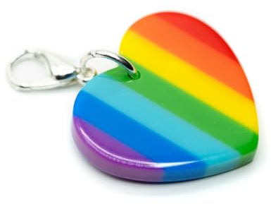 Miniblings Herz Charm Liebe Love Farben Regenbogen Pride bunt versilbert | Zum Kombinieren gedacht, gefertigt in Berlin, mit LGBTQ+