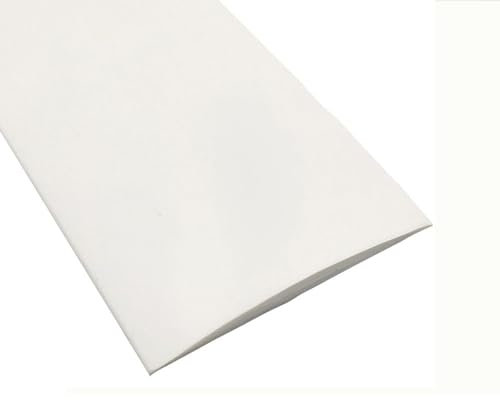 Striscia di transizione per pavimenti, autoadesiva, in PVC, 1 m x 5 cm, profilo piatto laminato, colore bianco