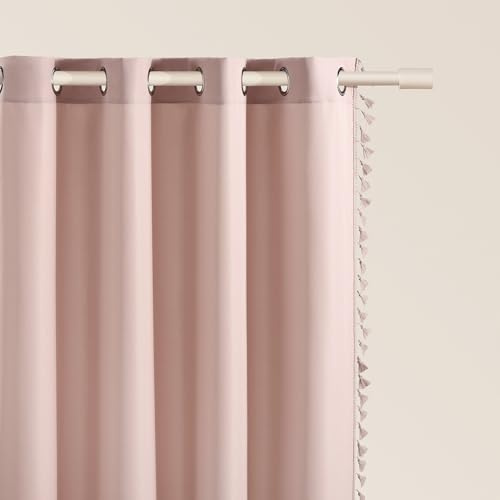 room99 Vorhang mit Silberen Ösen Lara 140 x 250 cm Breite x Höhe Schiebegardinen Modern Curtain Wohnzimmer Schlafzimmer Puderrosa, 1 Stück