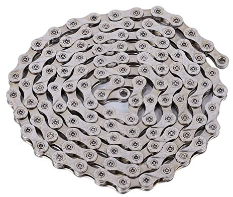 Fahrradkette – 8/9-Gang-Fahrradkette aus Stahl – Wiederverwendbare, Leichte Rennrad-Mountain-Racing-Fahrradkette, Ausgehöhltes Design für 21/24/27-Gang-Fahrräder (27