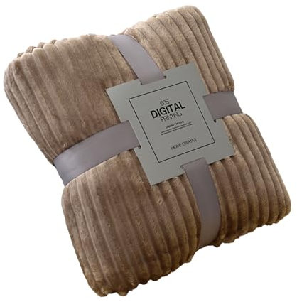Weiche Flanell-Decken, Winter, warme Decken für Betten, einfarbig, gestreift, Nerz, Überwurf, Sofabezug, Tagesdecke