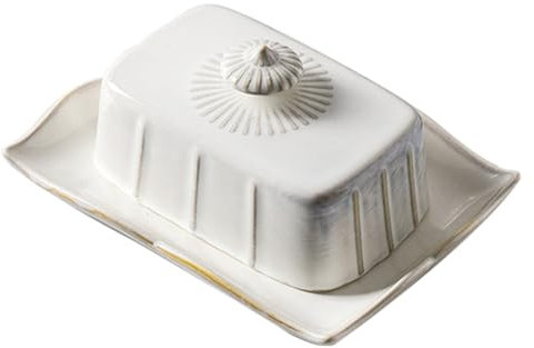 PRETYZOOM Zarte Butterdose Aus Keramik Speiseschale Mit Deckel Keksschale Für Desserts Und Snacks Leicht Zu Reinigen Und Langlebig Für Täglichen Gebrauch