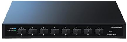Hookurity Switch Ethernet aziendali Switch Ethernet SFP+ gestito dal Web da 10 GB, 8 Porte, SFP Ottico da 10000 Mbps(A+U Adapter)