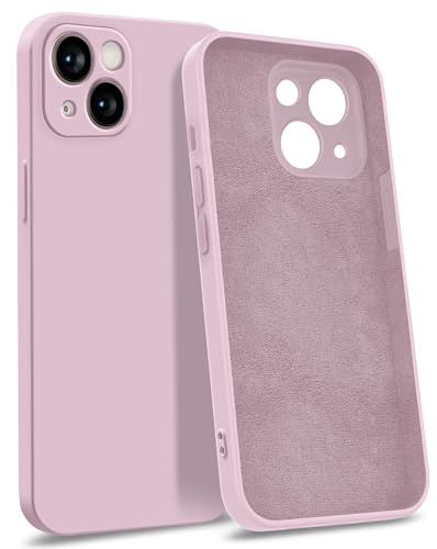 MyGadget Custodia in Silicone compatibile con iPhone 13 [Quadrupla Protezione] - Case Rigido con Fodera in Microfibra - Cover Rosa