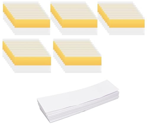 LWLWA Etikettenhalter Selbstklebend, 3 x 10 cm, 50 Stück Visitenkartentaschen Selbstklebend, Transparent Beschriftungsfenster Selbstklebend, für Bibliotheken, Supermärkte, Büros