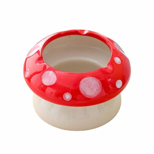 Whbbbj Cenicero Creativo de Setas, Lindo cenicero de Setas, contenedor de Cenizas de Setas Personalizado, cenicero de cigarros de Dibujos Animados, cenicero a Prueba de Viento for Interiores(Red)