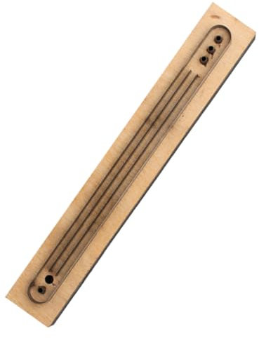 KONTONTY Molde de Troquelado de Cuero DIY para Pulseras Artesanales, Plantilla de Corte de Madera Resistente, Herramienta Manual Ligera para Hacer Tiras de Cuero, Uso en Manualidades