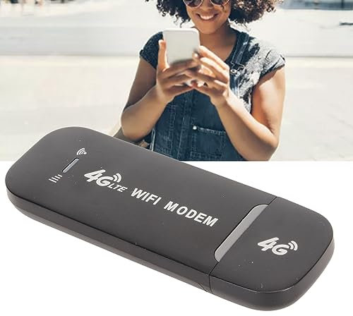 Router WLAN 4G, USB WLAN Hotspot portatile WiFi con slot per scheda SIM, supporta 10 connessioni di dispositivi 150 Mbit/s LTE Surfstick USB Surfstick (nero)