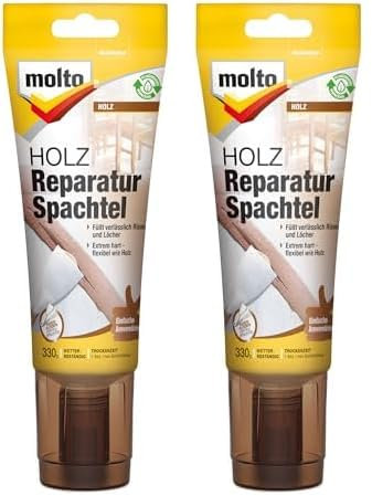 Molto Holz Reparatur Spachtel, grau-weiß, 330g (Packung mit 2)