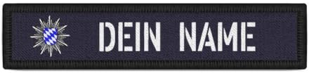 Patch Namens-Schild Polizei Bayern Streifen personalisiert Uniform#36715