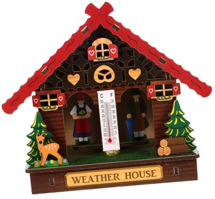 VANZACK Wetterstation Wandthermometer Hygrometer Barometer Innenbereich Präzise Temperatur Und Luftfeuchtigkeitsmessung Für Zuhause Büro Garage Modell a