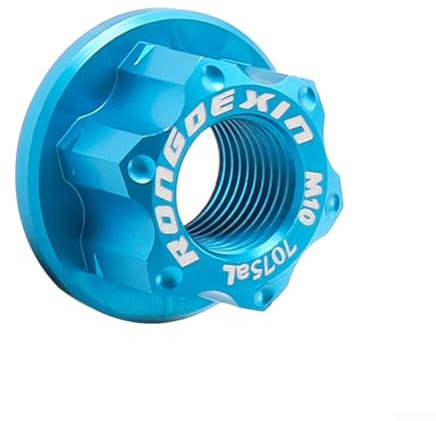 Sichern Sie Ihr Fahrrad mit M10 Nabenmutter Flansch-Verriegelungsschraube aus leichtem Aluminium (blau)