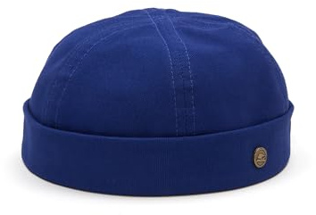 Sterkowski Modell Docker | 100% Baumwolle Panama-Bindung Beanie für Herren und Damen | Ohne Schirm Biker Cap Fisherman Hafenarbeiter Modische Skull Urban Sommer Style Kurz Fahrrad Blau 64