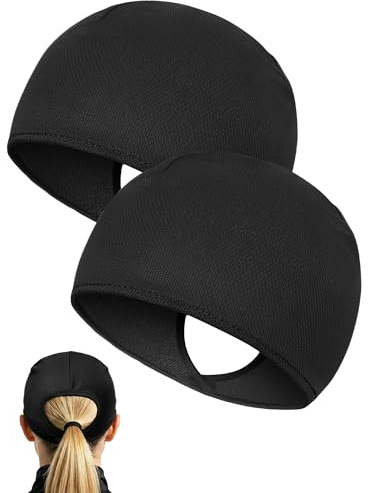 Becellen 2 Stück Helm Unterziehmütze Fahrradhelm Mütze Sommer, Helmmütze Damen Skull Cap Laufmütze Weich Dehnbar Dünn Atmungsaktive für Rennrad MTB Outdoor Sports