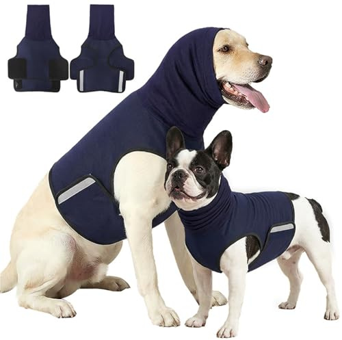 Kaeltsyn Chaleco calmante para mascotas, diseño 2 en 1, cómodo tejido de poliéster, fácil de llevar, chaleco calmante para mascotas