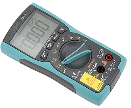 Phefop Tester Multimetro Digitale con Range Automatico, Materiale ABS, Strumento di Misurazione di Tensione e Corrente per Elettricisti e Progetti Fai-da-te