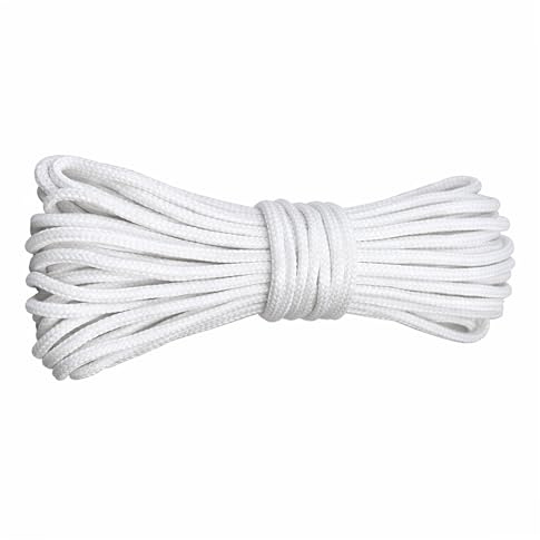 Trimming Shop 3mm Wide White Nylon Braided Cord for Gear Making, DIY Accessories, Gardening Plant and Crafts, Aluminium Blind Shade, 25 Metres | Perfect for Gear Making, DIY Accessories, Gardening Plant and Crafts, Aluminium Blind Shade, 25 Metres