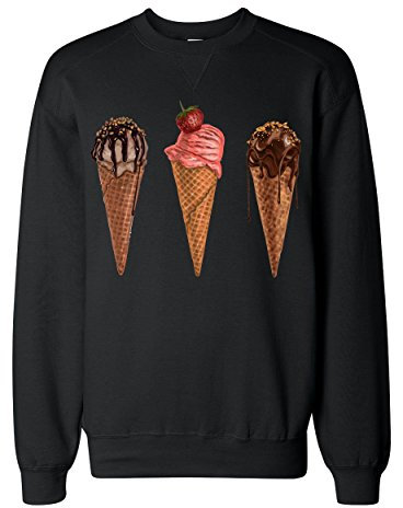 Three Gorgeous Porings Of Ice Cream Sweat-shirt classique, Noir , M