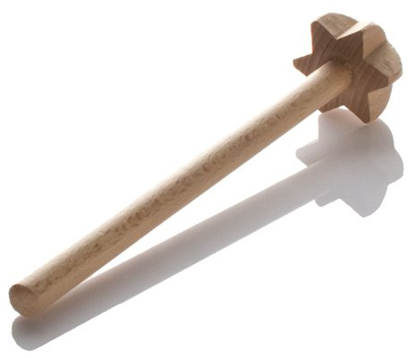 LARES Kinderbackzubehör - 1x Kinderquirl 17cm - Buchenholz/Antihaftbeschichtet - Made in Germany