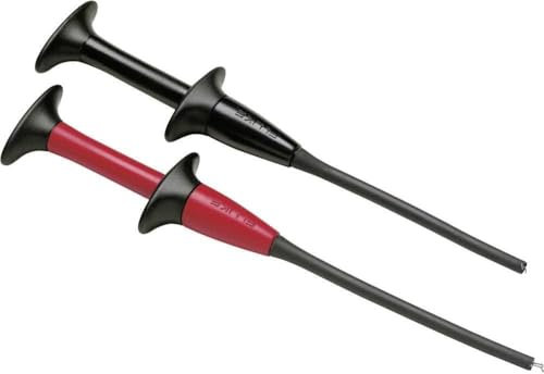 Fluke AC283A Jeu de pinces crocodiles de sécurité femelle 4 mm CAT IV 600 V, CAT III 1000 V rouge, noir