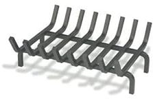 Grille porte-bûches en acier épais 8 barreaux pour cheminée et foyer ouvert 42x34x15cm pour améliorer la combustion et l'efficacité de votre cheminée