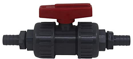 Valvula esfera agua grifo bola pvc conexion manguera 12 16 25 32 40 50mm valvula tuberia piscina llave de paso pvc agricola (Roscado 3/4 + OD16mm)