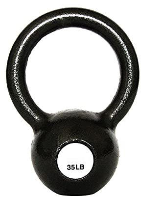 Cfty Konkurrenzfähige Kettlebell-Gusseisen-Fitness-Muskelkraft Training Squat Home Sports-Ausrüstung 2 0LB 25LB 30LB 35LB 40LB (Schwarz)(35LB)